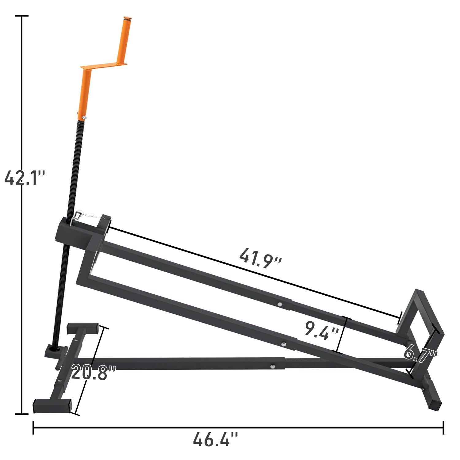 Heavy Duty 882LBS Capacity Lawn Tractor Lift Jack - Riding Mower Maintenance Platform with Manual Handle & Power Tool Extension for Garden Tractors (Gray) - Perfect for DIY Mower Repairs, Tire Changes & Underbody Maintenance