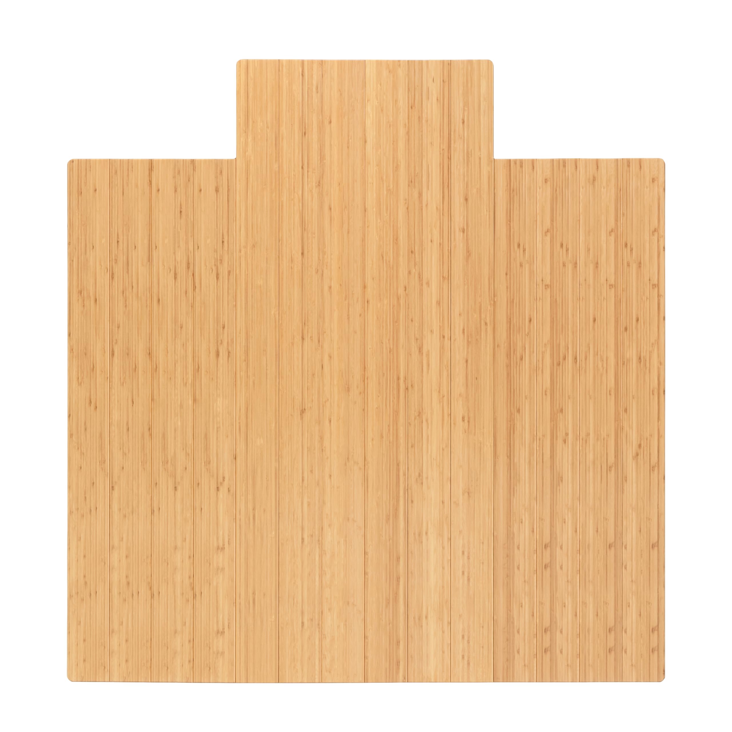 Premium Bamboo Chair Mat - 8mm Thick, Heavy Duty & Anti-Slip - Protects Hardwood Floors in Home & Office - Durable Floor Protector for Rolling Chairs - Ideal for Workspaces, Gaming Setups & Home Offices