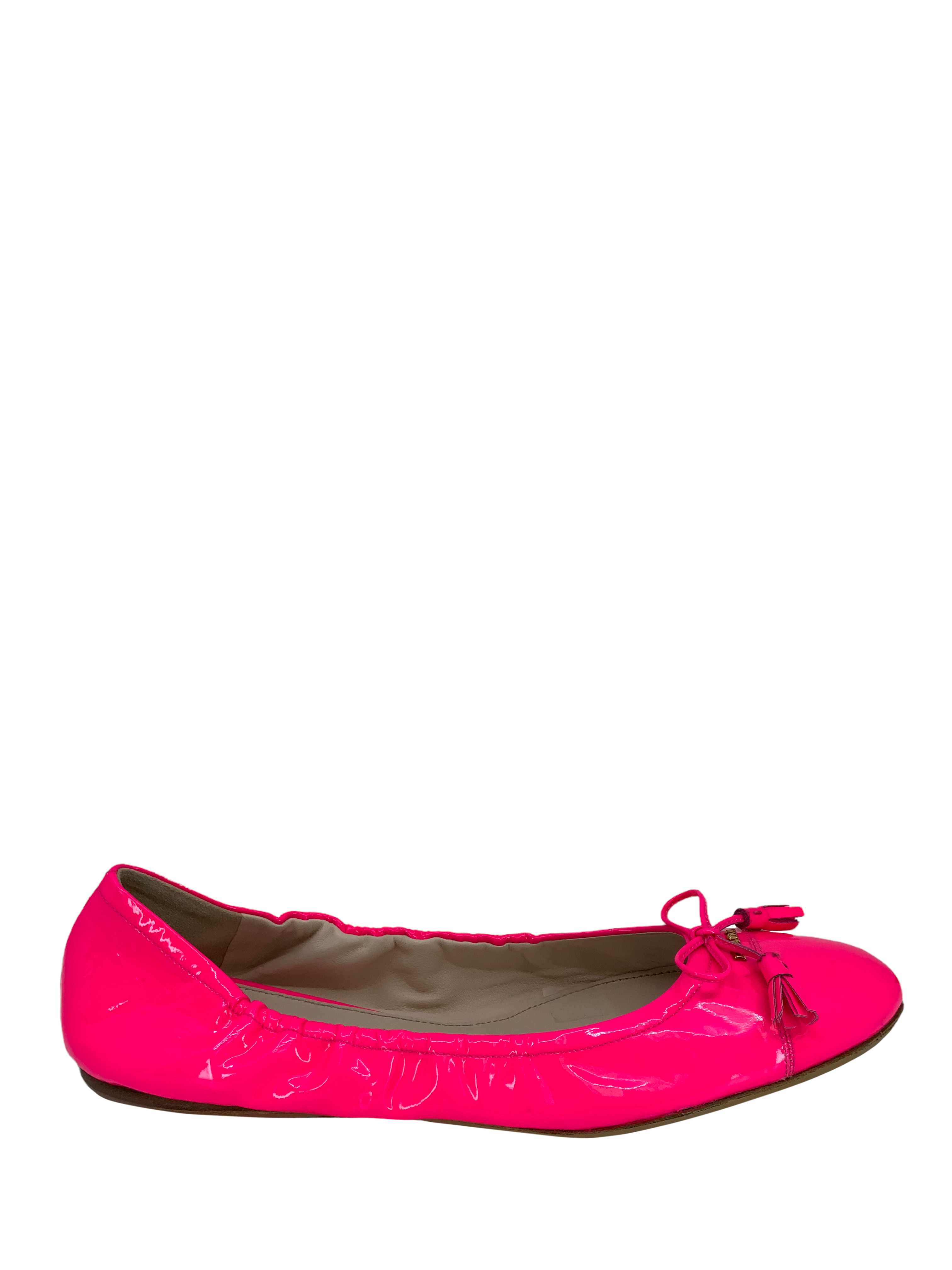 PRADA Patent Leather Classic Cap Toe Ballet Flats Women's Size 11 | Comfortable & Stylish Shoes for Work, Party & Daily Wear