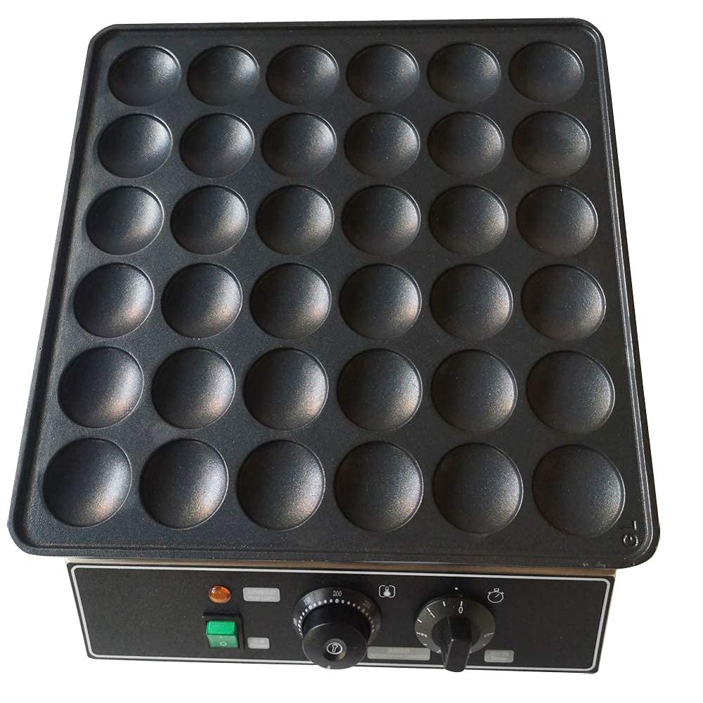 Electric Ice Cream Cone Waffle Maker Machine 1200W - Commercial & Home Use Stainless Steel Nonstick 36-Hole Muffin Baker - Perfect for Dessert Shops, Parties & Family Breakfasts