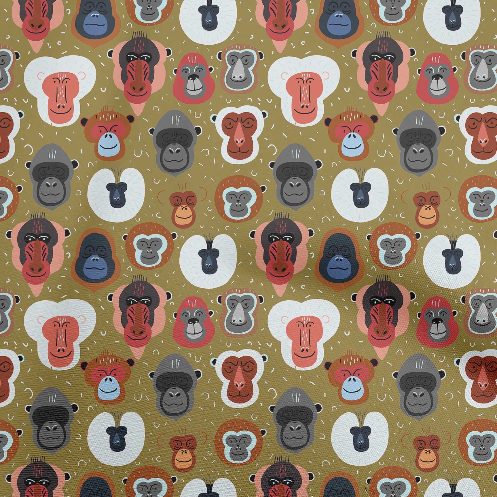 oneOone Polyester Spandex Dark Olive Green Fabric - 56 Inch Wide Kids Animal Print Quilting & Sewing Material by The Yard | Perfect for DIY Crafts, Children's Clothing, and Home Decor Projects