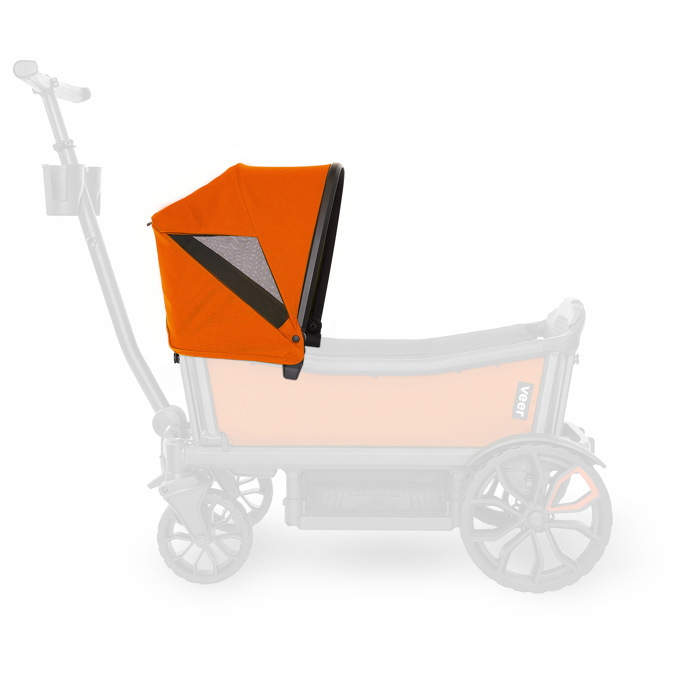 Veer Cruiser XL Custom Retractable Canopy - Adjustable Sun Shade for Strollers, Baby Carriers & Outdoor Gear - Perfect for Beach, Park and Family Outings