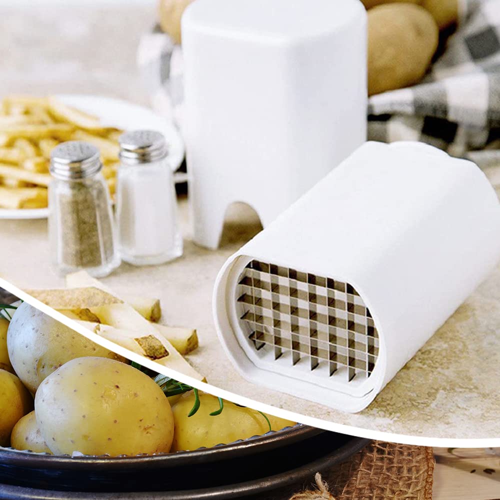 Stainless Steel Potato Chipper - French Fry Cutter for Potatoes, Carrots, Cucumbers & Fruits | Multi-Purpose Vegetable Slicer for Home Kitchen & Restaurant Use