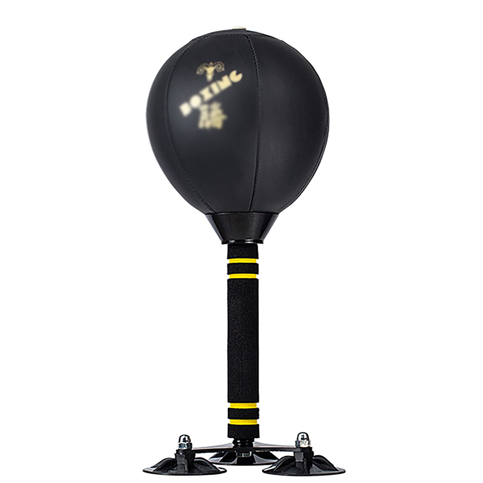 Inflatable Desktop Punching Ball with Strong Suction Cup & Hand Pump - Stress Relief Toy for Office, Home & Gym - Fun Gift for Kids, Adults, Coworkers & Boss - Perfect for Anger Management, Exercise & Indoor Games