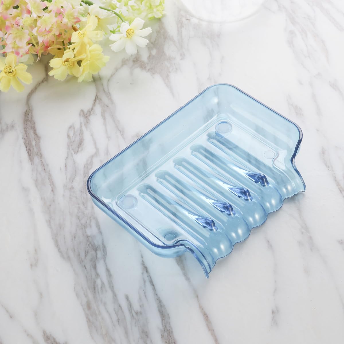 Shower Soap Holder with Suction Cup - Drainable Soap Storage Case, Soap Tray & Sponge Organizer for Bathroom - Perfect for Shower, Bathtub, and Kitchen Sink