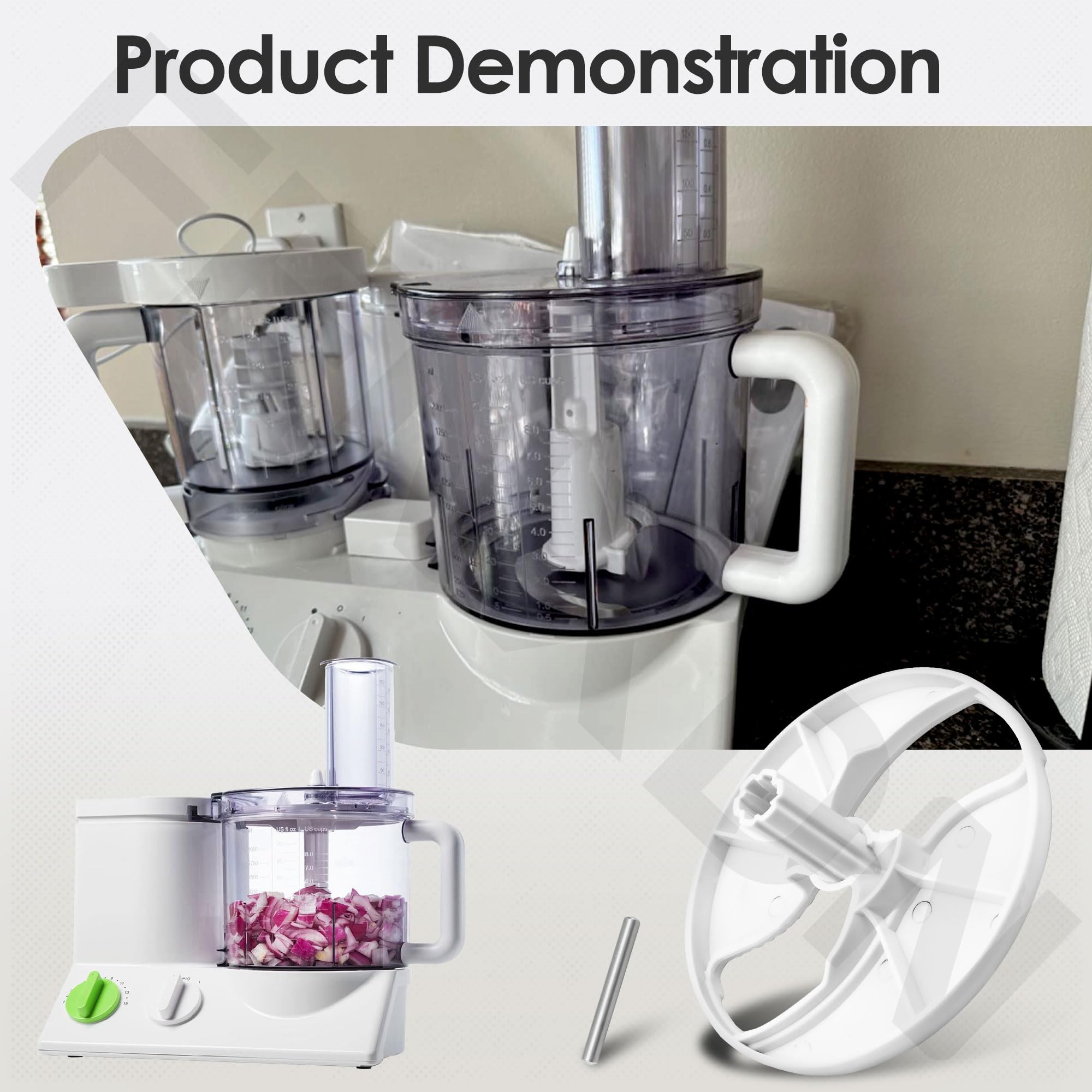 Braun Food Processor Disc Holder Replacement for K600 K650 K700 K750 FP3010 FP3020 FX3030WH Models - Compatible with Slicing & Shredding Discs - Perfect for Meal Prep & Kitchen Organization