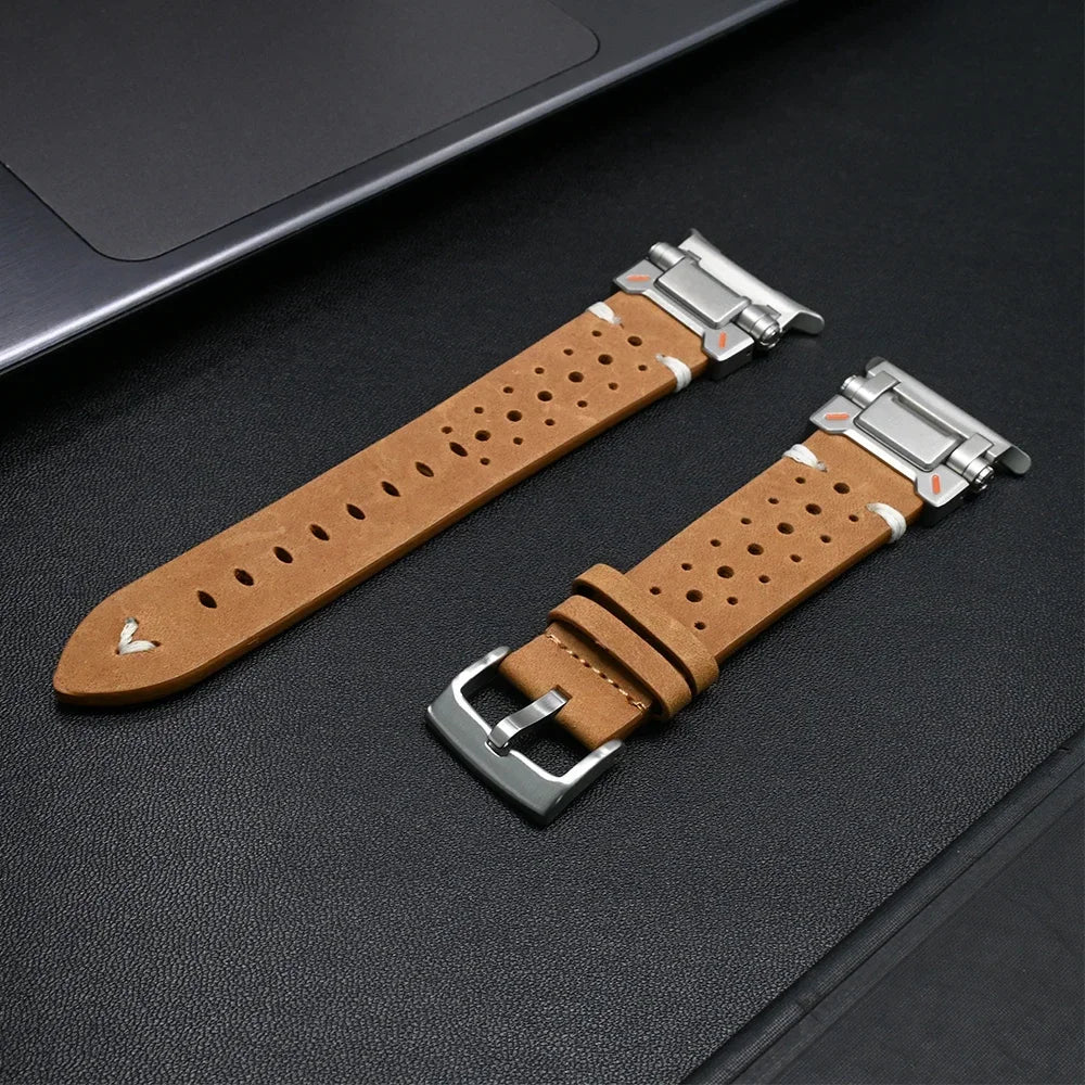 Premium Genuine Leather Band for Samsung Galaxy Ultra Watch - Durable & Stylish Cowboy Design for Men - Perfect for Outdoor Adventures, Work & Everyday Wear