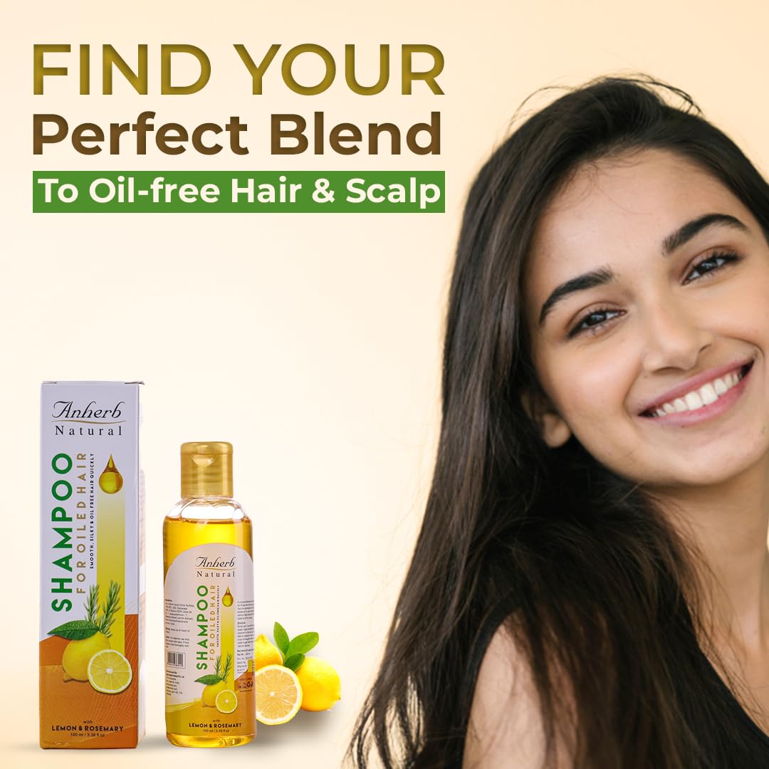 Anherb Vitamin C Shampoo for Oily Hair - Deep Cleansing & Purifying Formula for Smooth, Shiny Hair | 200ml Natural Hair Care with Hydrating & Nourishing Ingredients | Unisex & Adult Use | Promotes Hair Growth - Perfect for Daily Hair Wash & Scalp Refreshment