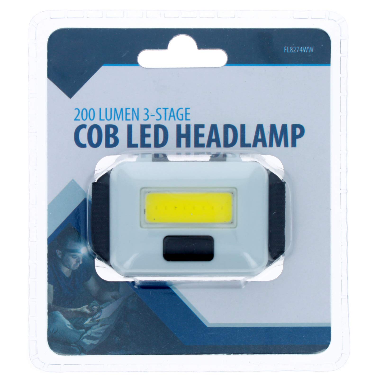 ASR Outdoor 3-in-1 Rechargeable Headlamp with 1.5W COB Bulb & 200 Lumen LED - Perfect for Camping, Hiking, and Night Running