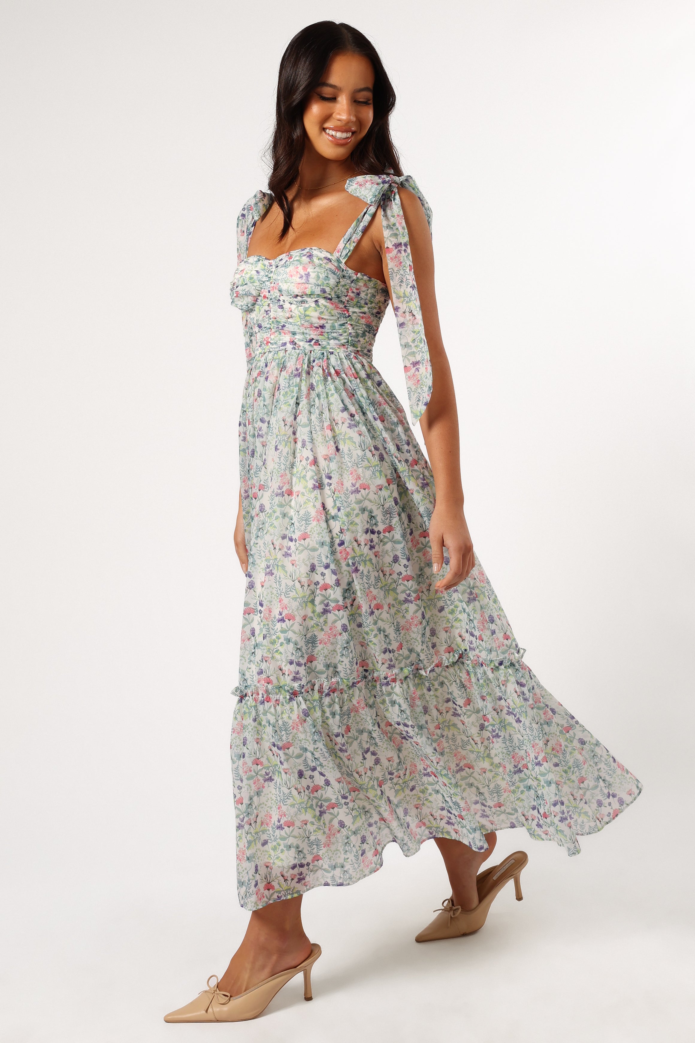 Floral Print Midi Dress for Women - Elegant Summer Casual & Party Wear - Perfect for Beach, Vacation, and Date Nights
