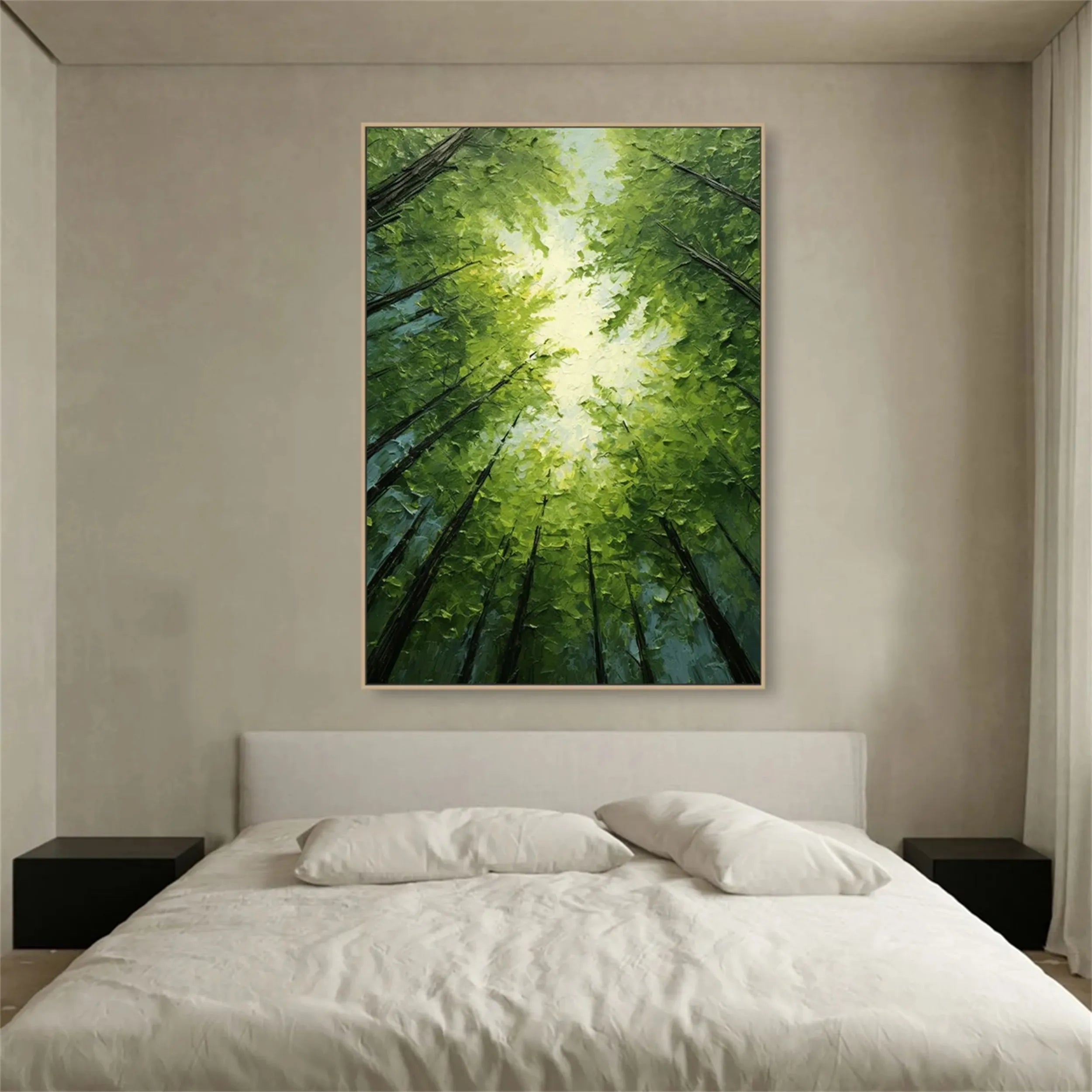 Blue & Green Abstract Wall Art Canvas Print #BG041 - Modern Home Decor for Living Room, Bedroom & Office