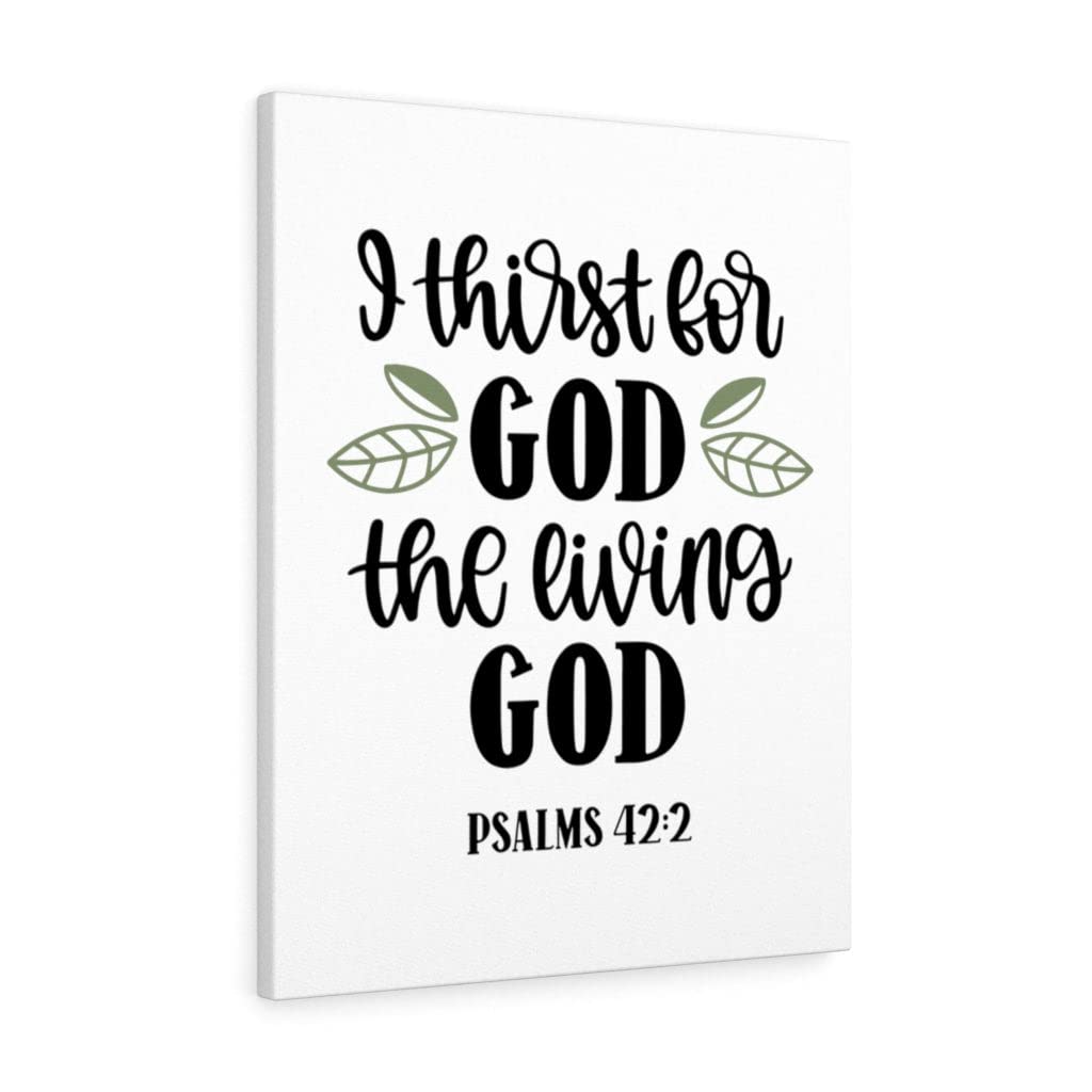 Christian Wall Art with Bible Verse - Psalms 42:2 Scripture Print | Ready to Hang Inspirational Home Decor | Perfect for Living Room, Bedroom & Church Gifts