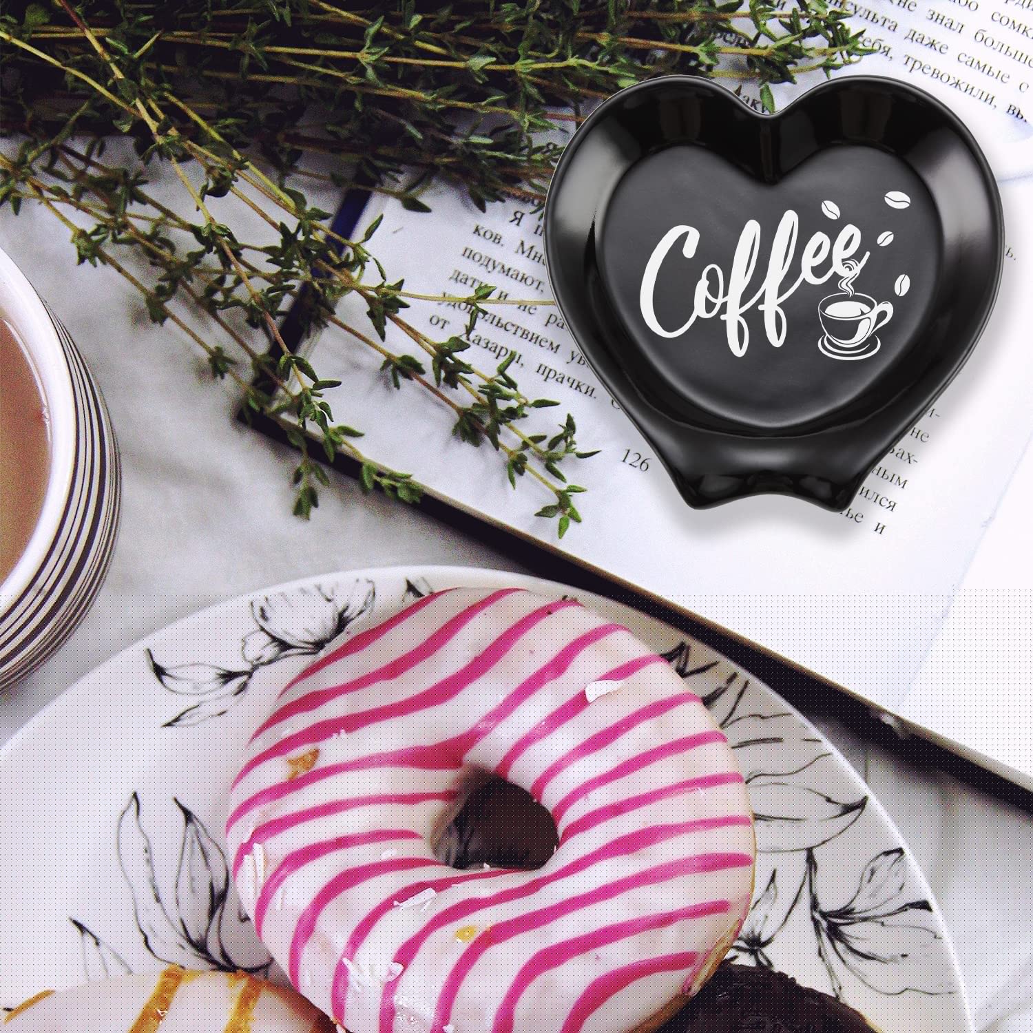 Coffee Spoon Rest Holder - Ceramic Coffee Bar Accessories for Kitchen & Dining Decor - Funny Coffee Quote Gift for Women, Men, Friends - Perfect for Coffee Lovers, Home Decor & Coffee Station Setup