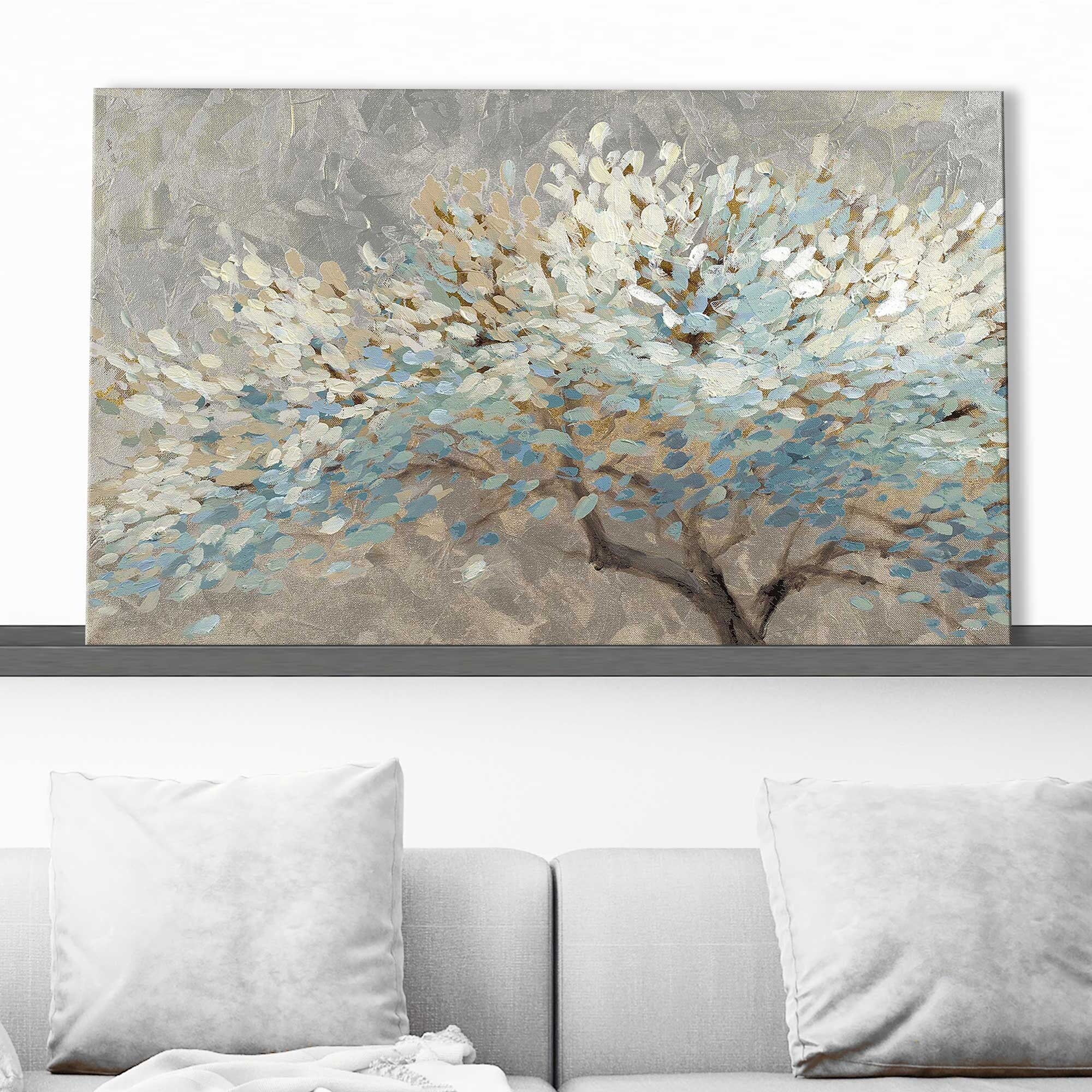 Beautiful Silver Lifetimes Art Print on Canvas - Elegant Wall Decor for Living Room, Bedroom & Office