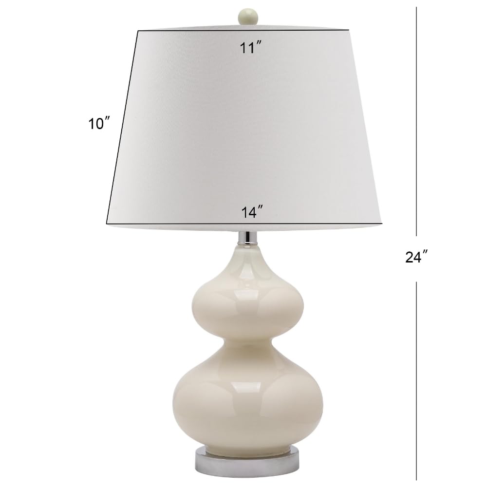 SAFAVIEH Eva Modern Pearl Double Gourd Glass Table Lamp Set of 2 - 24