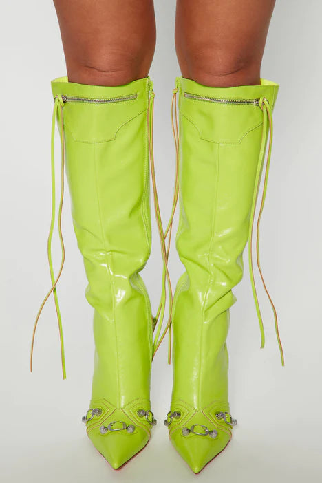 Bella Boots Lime Green Women's Ankle Boots - Waterproof & Comfortable for Fall/Winter Fashion, Outdoor Hiking, and Casual Wear