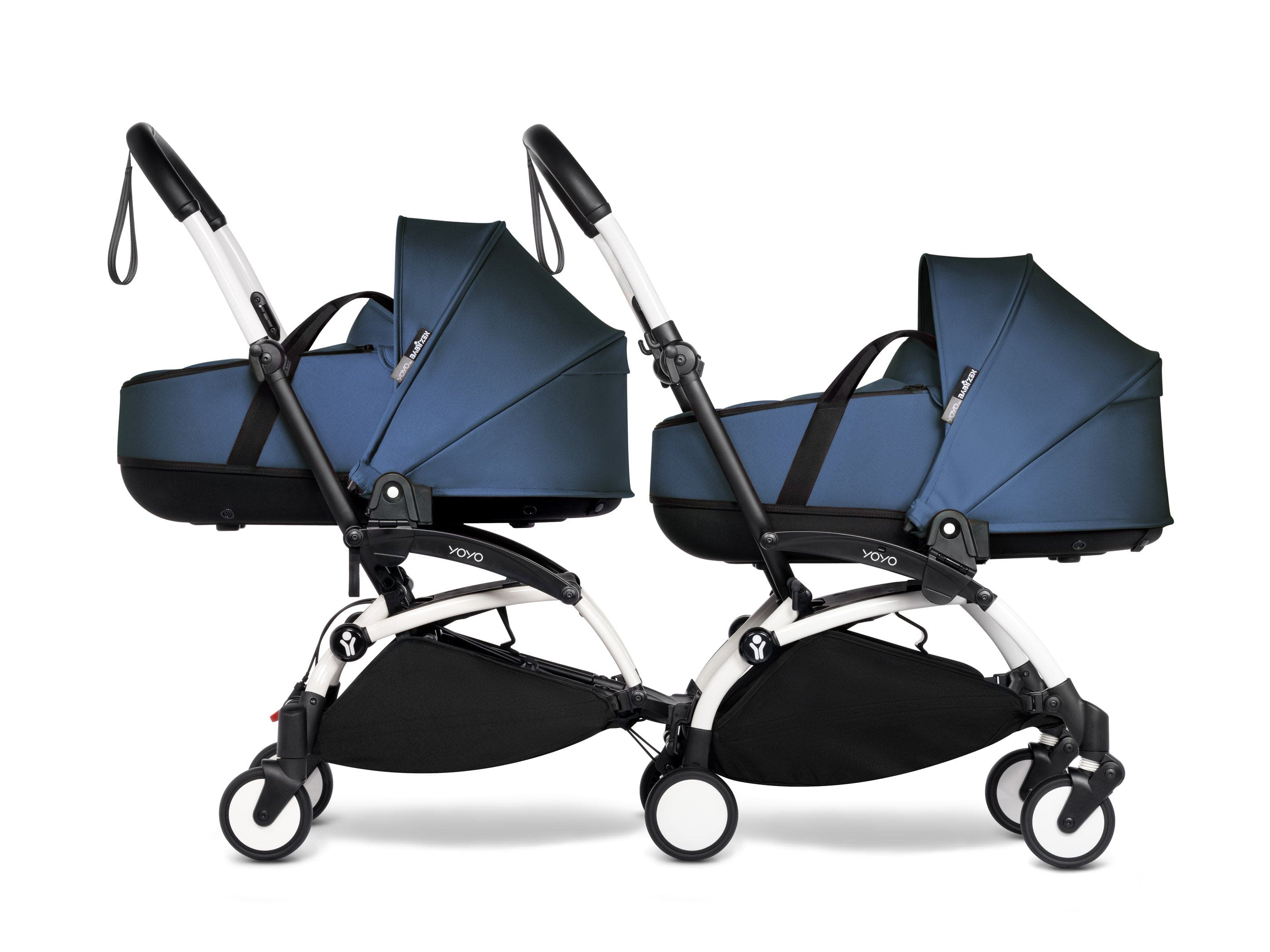 Stokke YOYO 3 Double Stroller with Bassinet - Lightweight Compact Travel Stroller for Twins - Perfect for Air Travel, City Walks & Outdoor Adventures