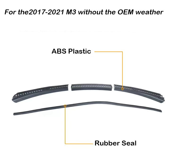 Premium Front Trunk Weatherproof Rubber Seal for Tesla Model 3 2017-2023 - Waterproof & Dustproof Protection for Harsh Weather Conditions