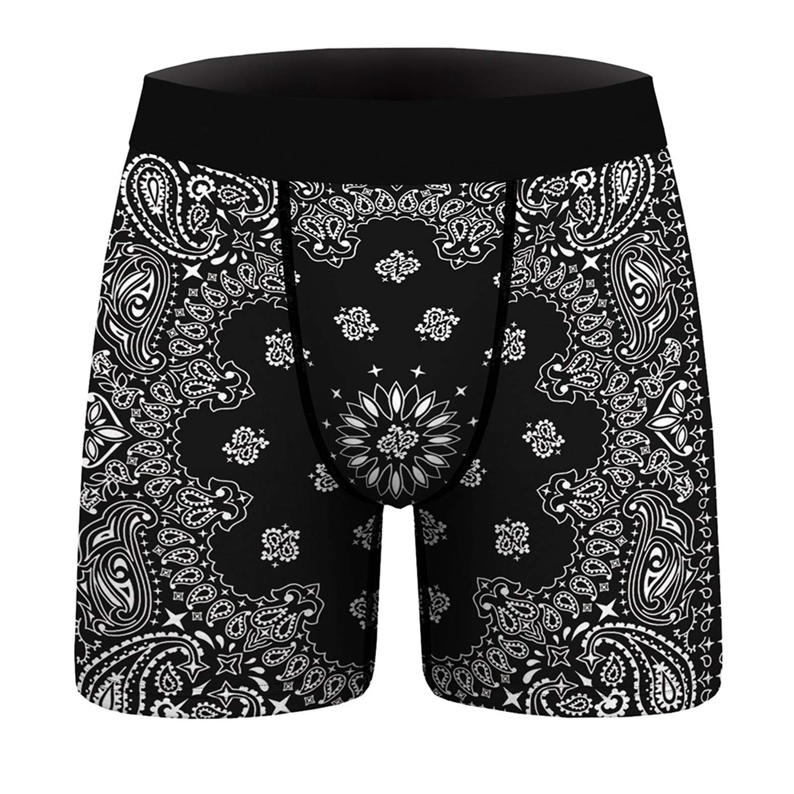 **Men's Breathable Slim-Fit Sports Shorts with Christmas Print - Comfortable Underwear for Running, Gym & Casual Wear**