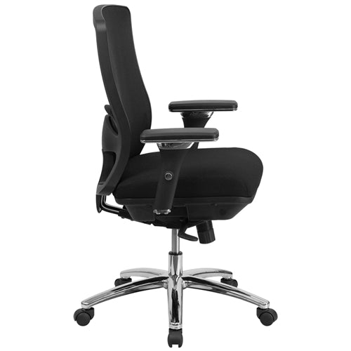 FLASH HERCULES Series Heavy Duty Big & Tall Office Chair - 350 lb Weight Capacity, Black Mesh, Ergonomic Swivel Design for 24/7 Intensive Use - Perfect for Home Office, Gaming & Workspace Comfort