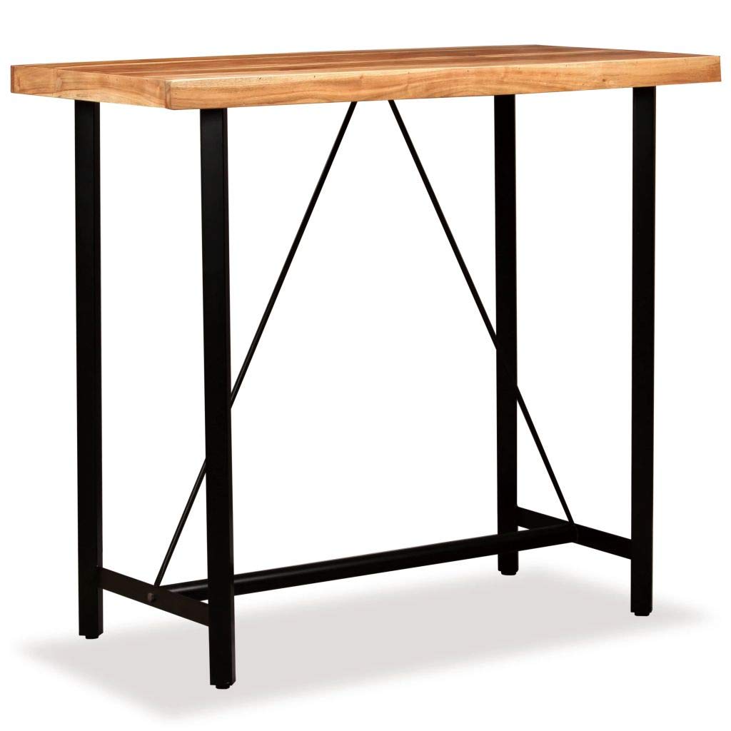 Solid Acacia Wood Bar Table - 47.2