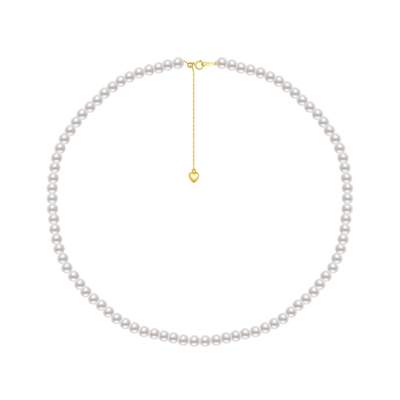 18K Gold Freshwater Pearl Necklace for Women - Elegant Cultured Pearls Jewelry Gift for Wedding, Anniversary & Special Occasions