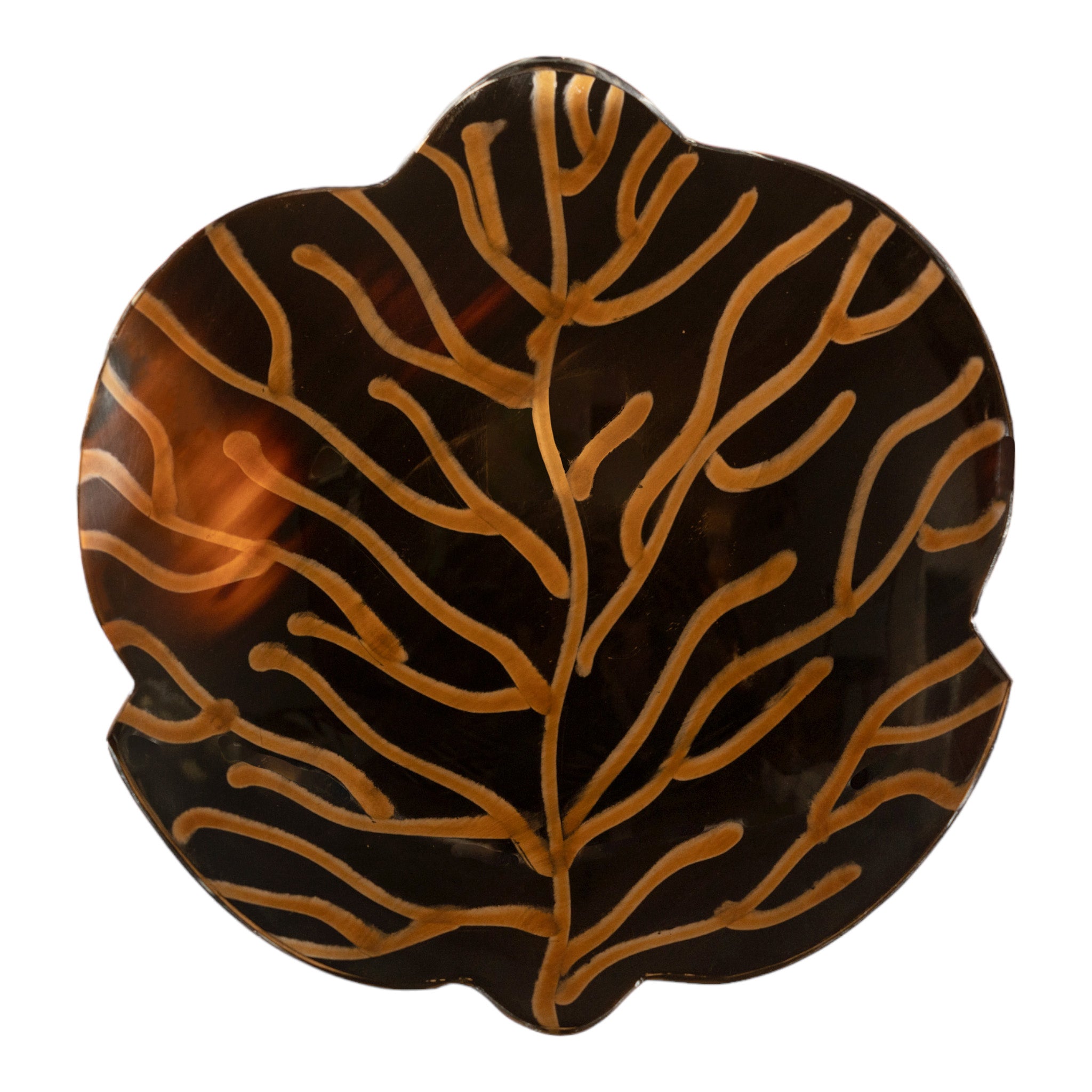Natural Water Buffalo Horn Leaf Tray - Handcrafted Eco-Friendly Serving Dish for Cheese, Fruit & Appetizers - Perfect for Charcuterie Boards, Party Platters & Home Decor