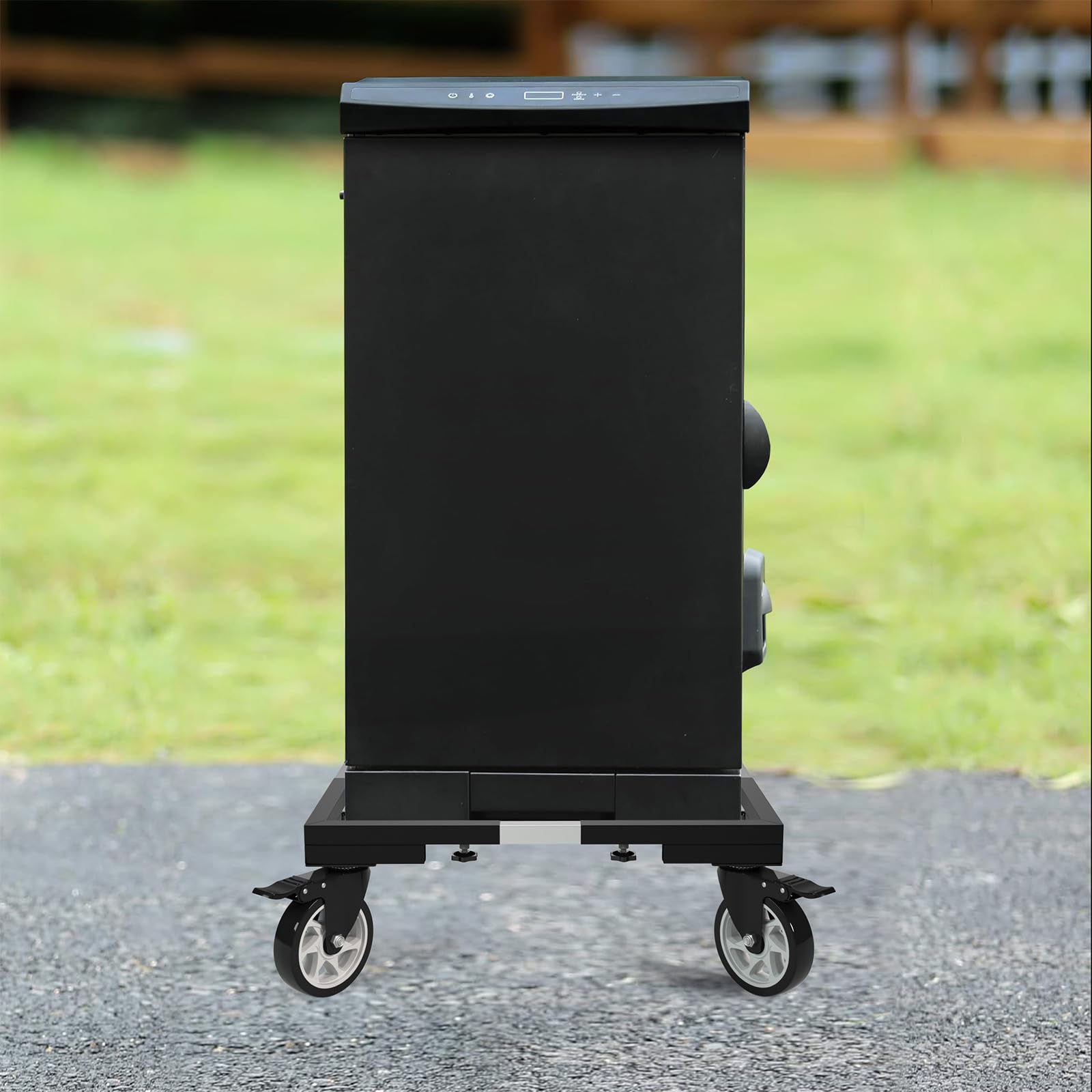 Ezonk 5-Inch Heavy Duty All-Steel Caster Wheels - Universal Mobile Stand for Electric Smokers, Vertical Smokers & Digital Smokers | Perfect for BBQ, Outdoor Cooking & Backyard Grilling