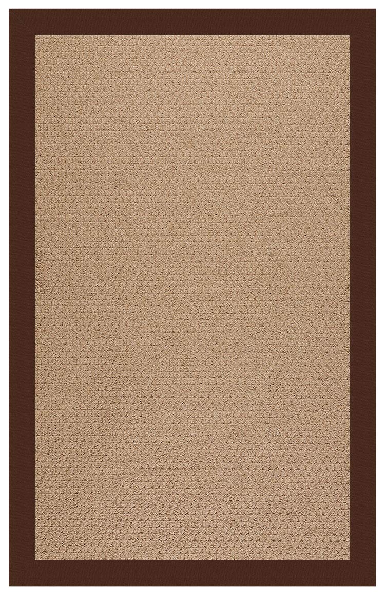 Capel Rugs Zoe Raffia Rectangle Machine Tufted Area Rug 4x6 Feet Brown - Perfect for Living Room, Bedroom & Home Decor
