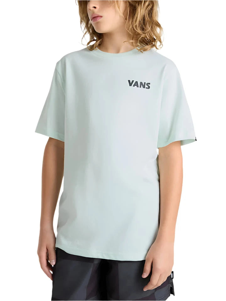 VANS Boys Headwaves Graphic T-Shirt - Mint Green Cotton Tee for Casual Wear & Street Style