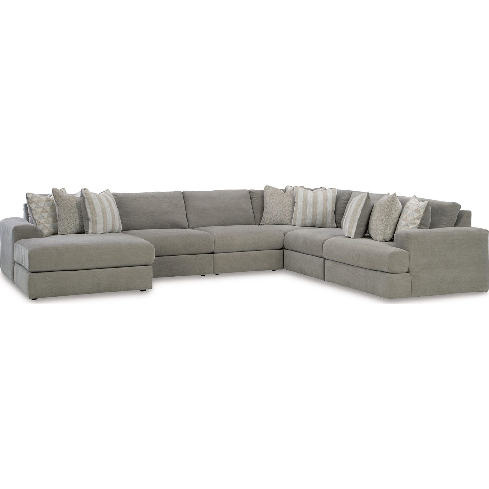 Avaliyah 6-Piece Modular Sectional Sofa with Chaise Lounge - Modern L-Shaped Living Room Furniture for Home Theater & Family Gatherings