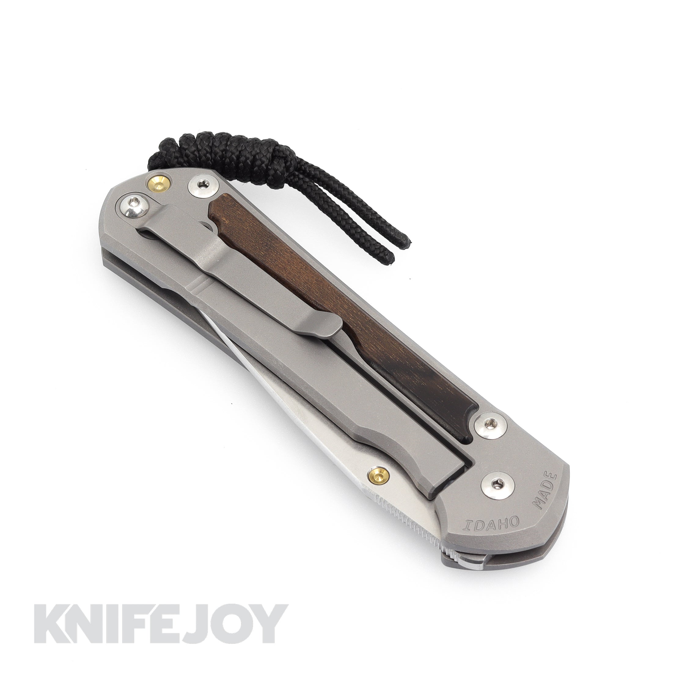 Chris Reeve Knives Large Sebenza 31 Drop Point Folding Knife with Macassar Ebony Wood Inlays - Matte Finish - EDC, Outdoor, Camping, Hunting, Survival Gear