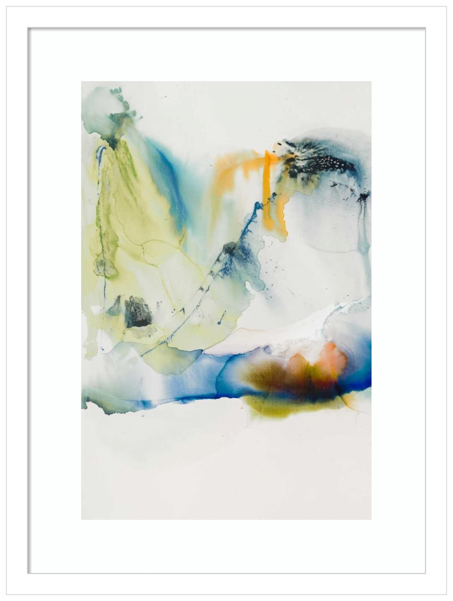 Amanti Art Framed Abstract Terrain I Wall Art Print 21x16 by Sisa Jasper - Modern Contemporary Decor Painting for Living Room, Bedroom, Bathroom & Kitchen - Perfect for Home, Office & Gift Giving