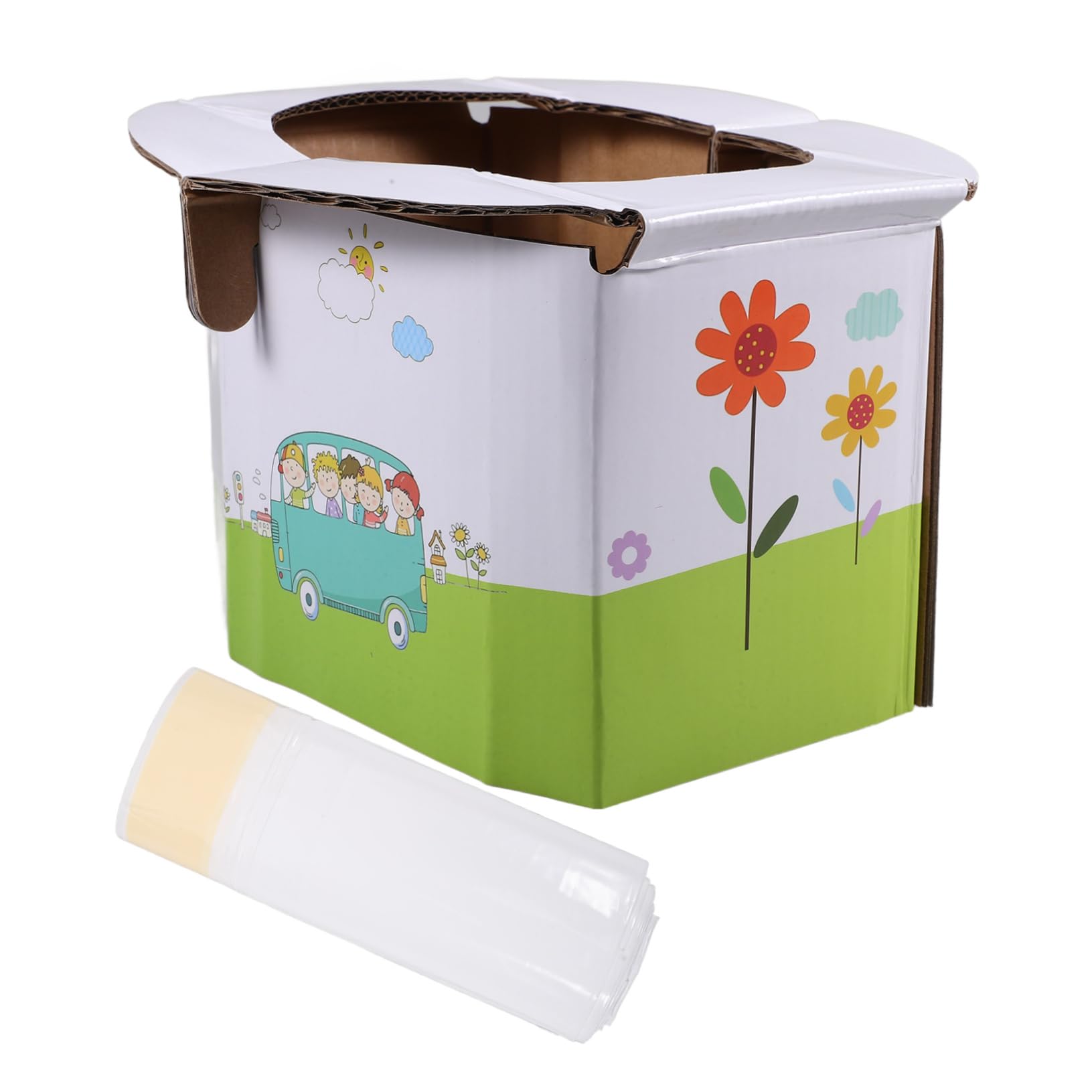 HAPINARY 2-Pack Portable Toilet for Camping & Travel - Lightweight White Plastic Commode with Potty Seat - Ideal for Outdoor Adventures, Road Trips & Emergency Use