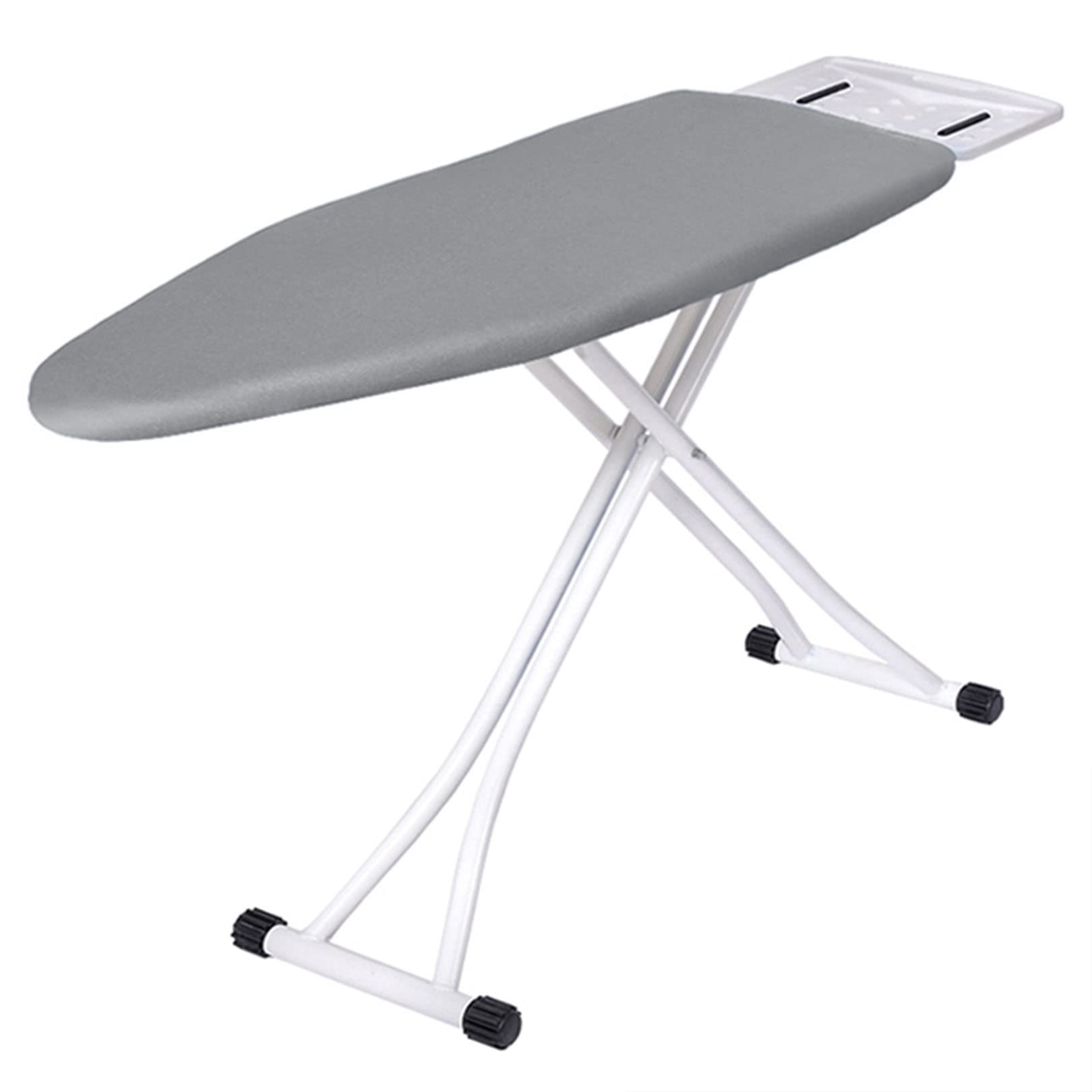 Premium Foldable Ironing Board with Memory Foam Cover - Adjustable Height, Heat Resistant Surface & Sturdy Iron Rest | Perfect for Home, Laundry Room, Dorm or Travel (Gray)