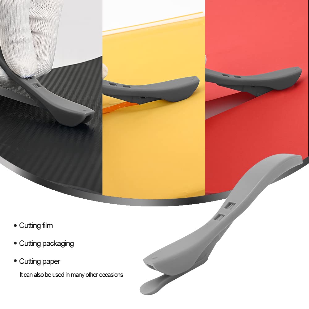 EHDIS 2-Pack Wrapping Paper Cutter - Sliding Roll Cutter Tool for Christmas Gifts, Holiday Wrapping, Vinyl, Crafts & Paper Rolls (Grey) - Perfect for DIY Projects, Gift Wrapping & Crafting