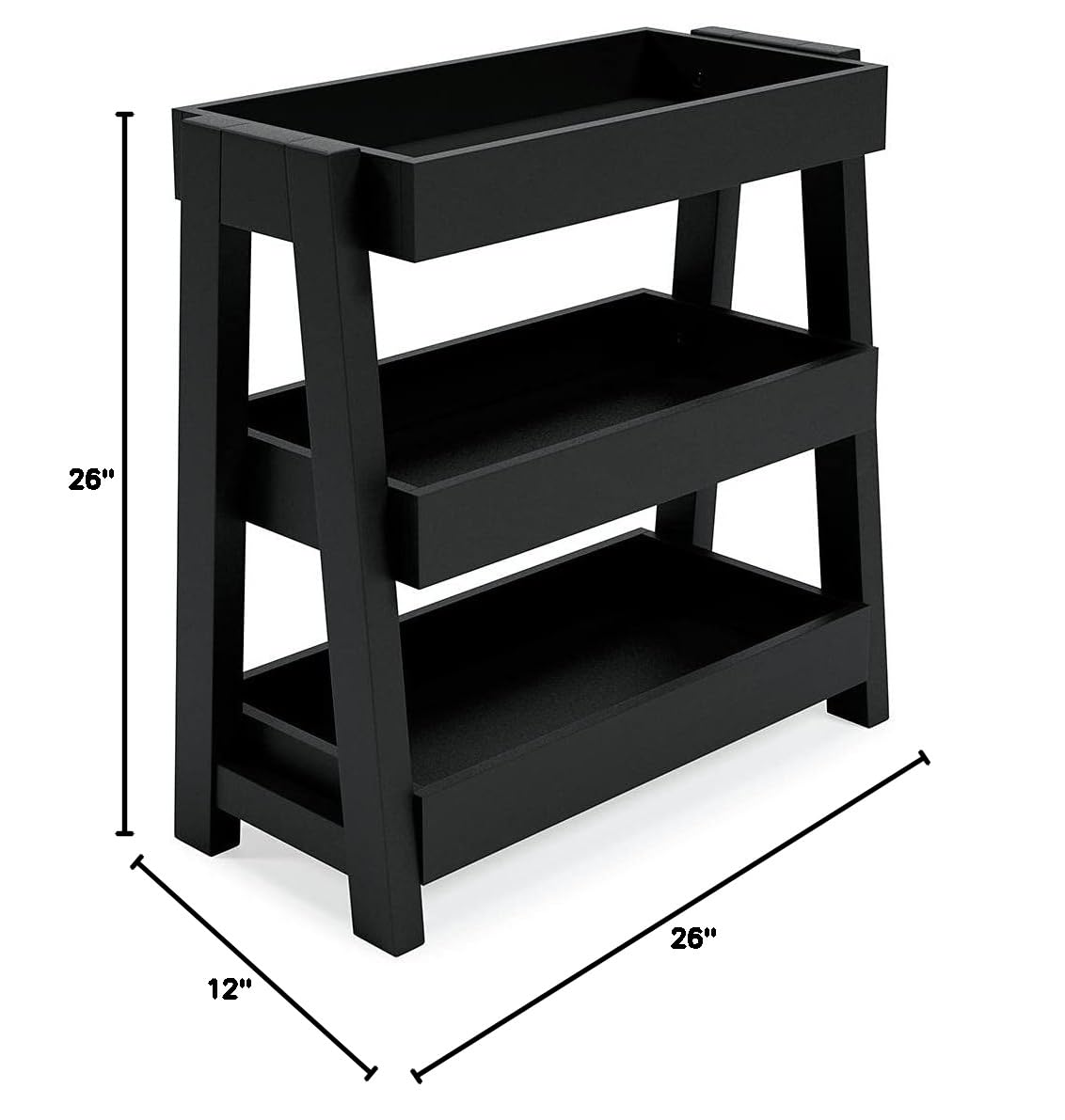 Signature Design by Ashley Blariden Modern Kids' Accent Shelf - Charcoal Gray | Stylish Storage for Bedroom, Playroom & Nursery Decor