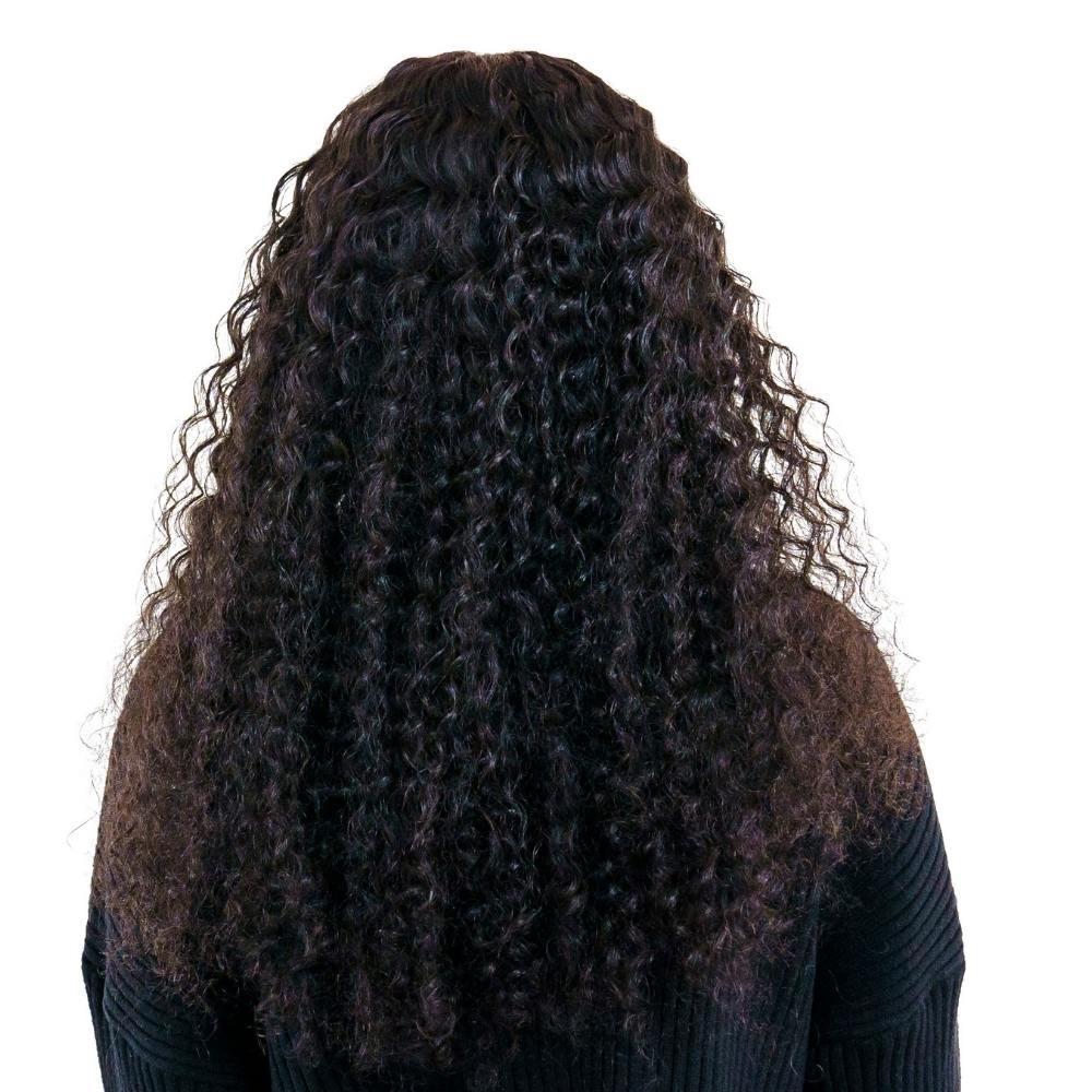 Raw Deep Wavy Human Hair Headband Wig - Natural Brazilian Hair Topper for Women | Perfect for Daily Wear, Cosplay & Special Occasions