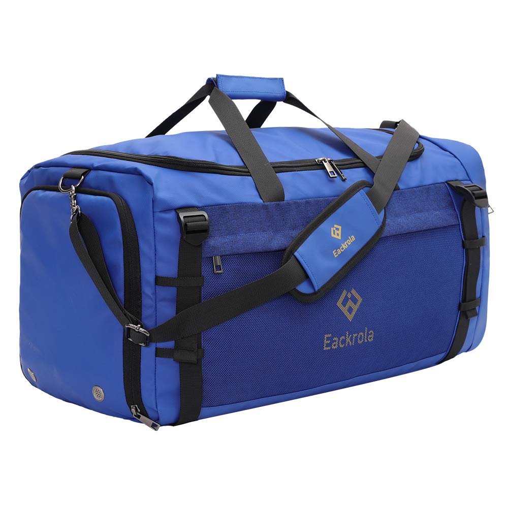 Eackrola 65L Large Sports Gym Bag for Men & Women - Lightweight Travel Duffel Bag with Wet Pocket & Shoe Compartment - Perfect for Gym, Travel, Sports & Weekend Getaways