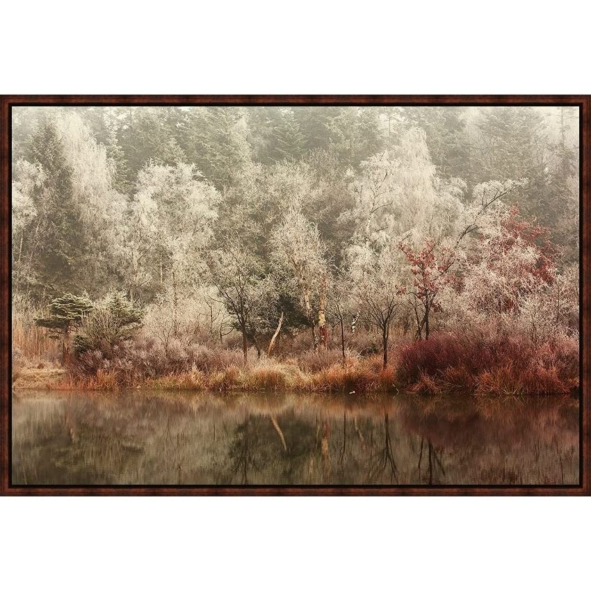 Frosted Framed Canvas Wall Art - Somerset House Publishing - Elegant Home Decor for Living Room, Bedroom & Office