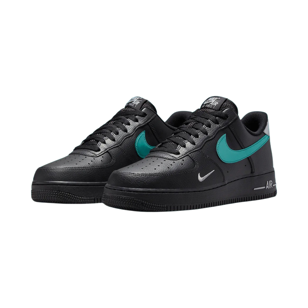 Nike Air Force 1 Low Sneakers - Black & Blue Lightning Colorway | Men's Casual Basketball Shoes for Everyday Wear & Street Style