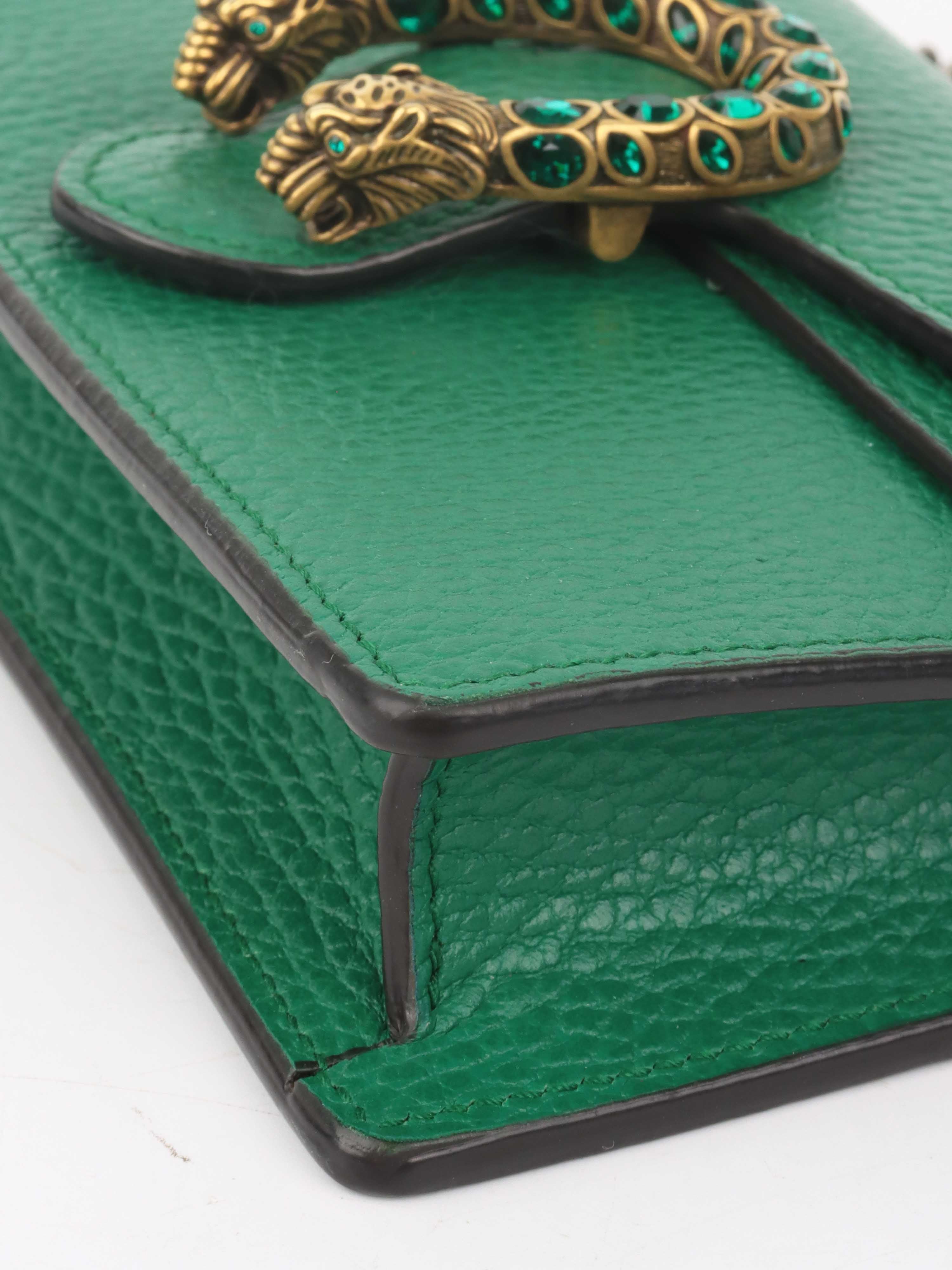 Gucci Green Super Mini Dionysus Crossbody Bag - Luxury Designer Handbag for Women | Perfect for Parties, Date Nights & Everyday Use