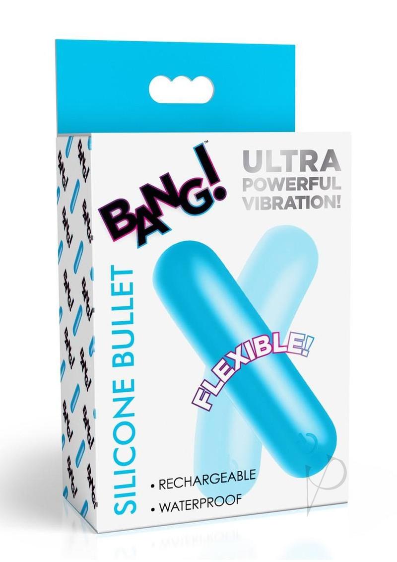 Bang Flexible Rechargeable Silicone Bullet Vibrator - Blue | Waterproof & USB Charging | Perfect for Couples Play & Solo Pleasure