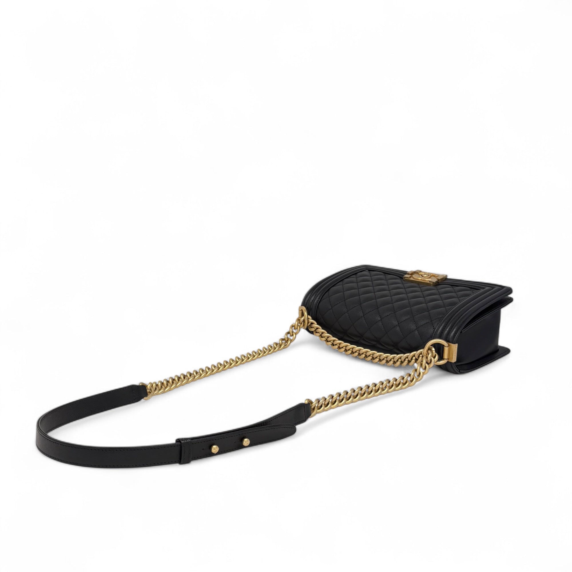 Chanel Black Medium Boy Bag - Luxury Designer Handbag for Women, Perfect for Parties, Dates & Everyday Use