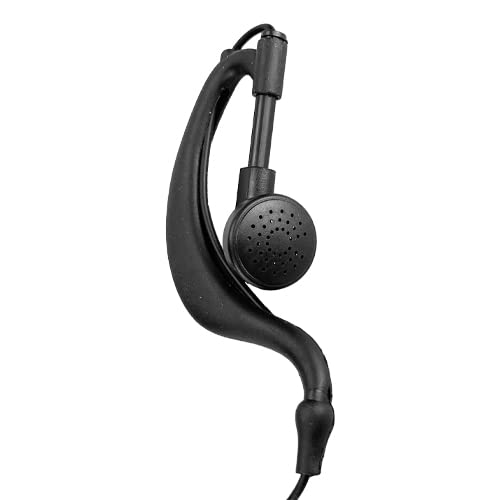 Professional Two-Way Radio Earpiece Headset with PTT Microphone - Comfortable Soft Fit for Long Wear & HD Clear Sound - Compatible with Motorola 2-Pin Walkie Talkies CLS1110 CLS1410 CP200 CP185 - Ideal for Security, Construction, and Event Staff Communication