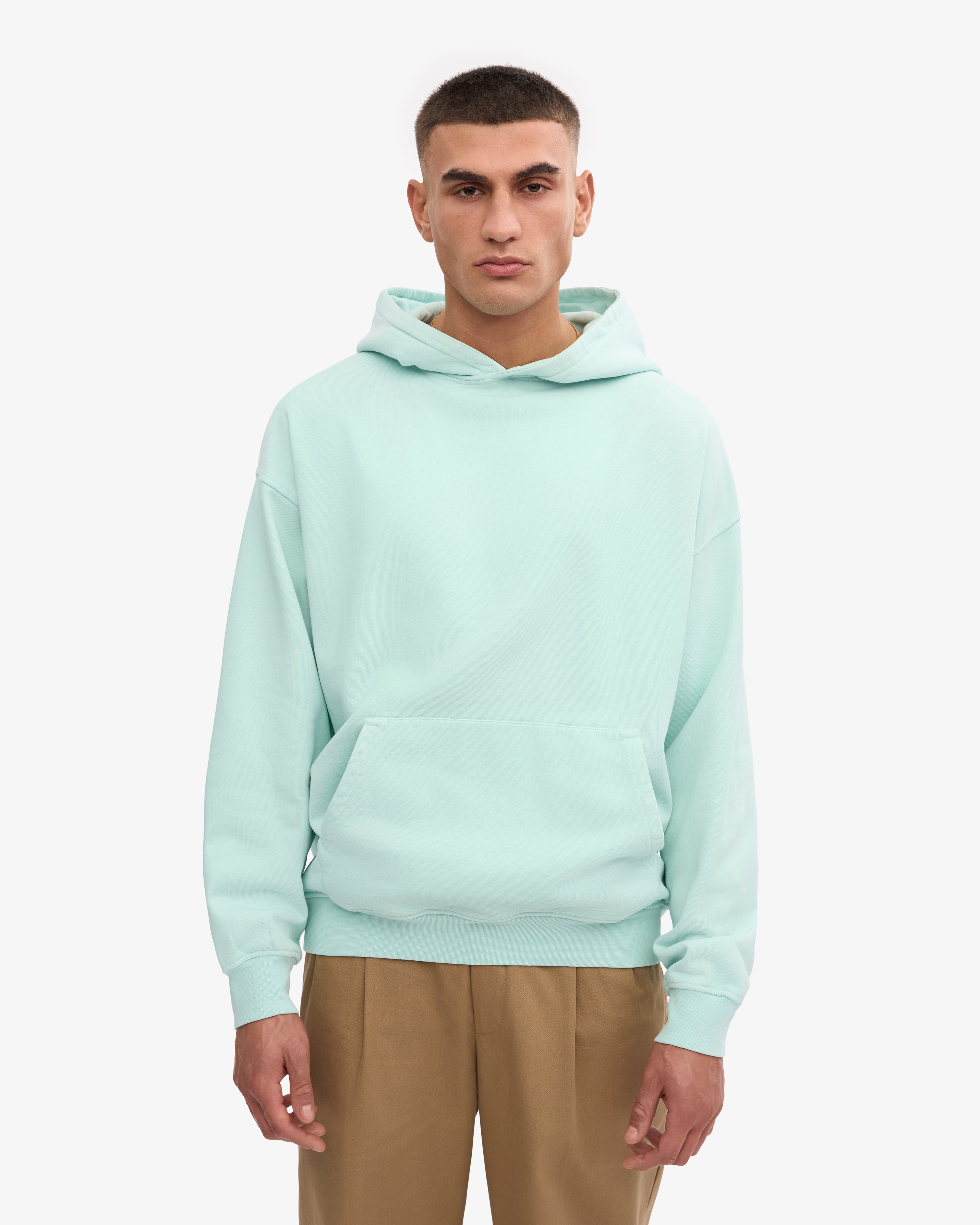 Organic Oversized Hoodie - Light Aqua | Soft & Cozy Pullover Sweatshirt for Women & Men | Perfect for Casual Wear, Lounging & Outdoor Activities