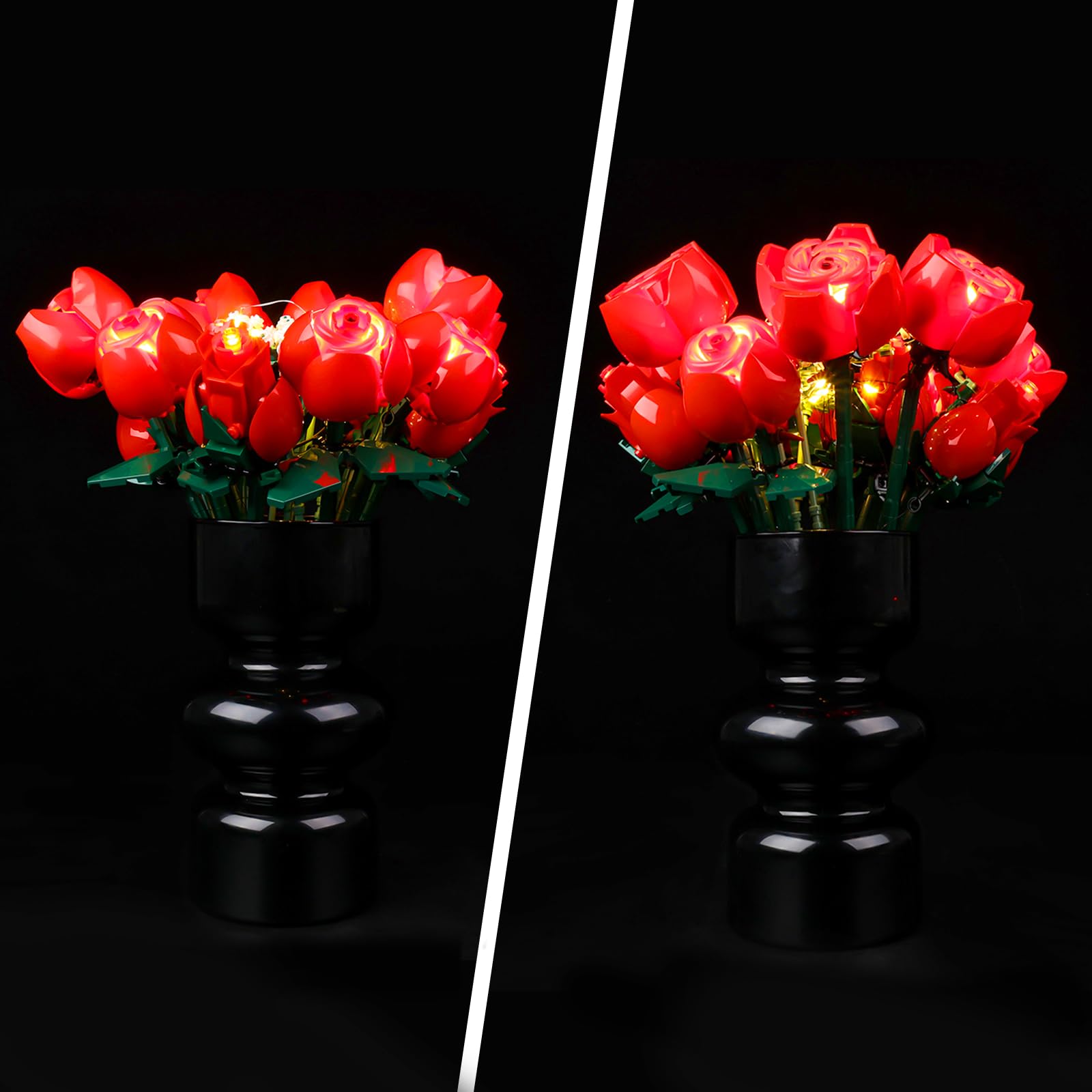 Kyglaring LED Lighting Kit for Lego Icon Roses Bouquet 10328 - DIY Flower Bouquet Light Set for Lego Building Blocks, Valentine's Day Gift (No Model Included, RC Version) - Perfect for Home Decoration, Romantic Gifts & Lego Enthusiasts