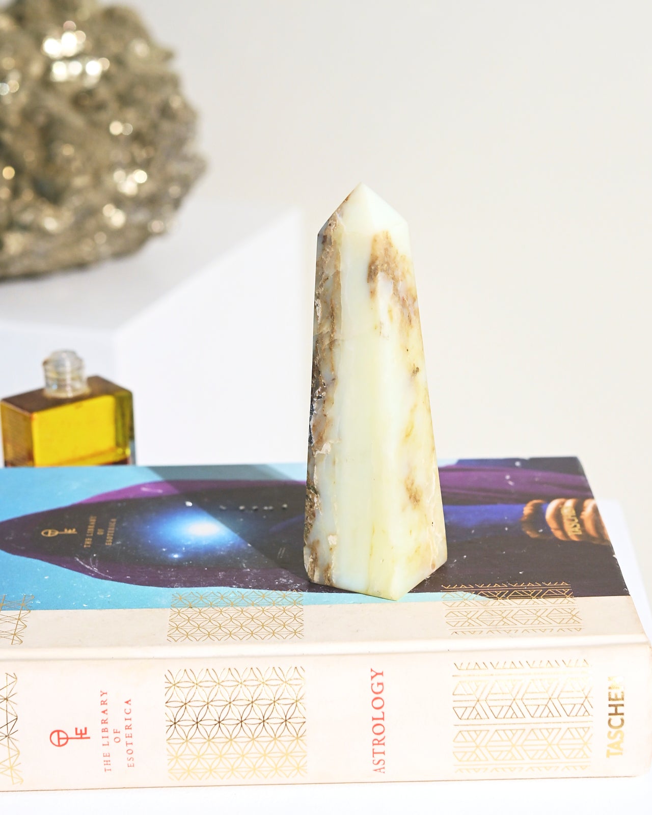 5 Inch Peruvian Blue Opal Crystal Tower - Healing Stone for Meditation, Reiki & Home Decor | Natural Gemstone for Energy Work & Spiritual Gifts