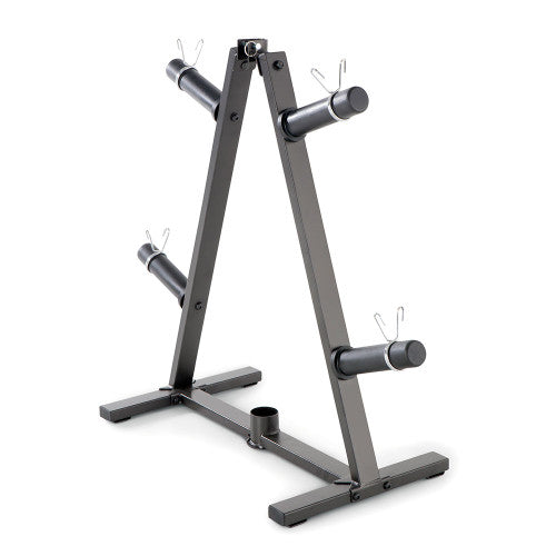Marcy A-Frame Olympic Weight Plate Tree & Vertical Bar Holder | PT 5740 - Heavy Duty Gym Equipment for Weightlifting & Strength Training