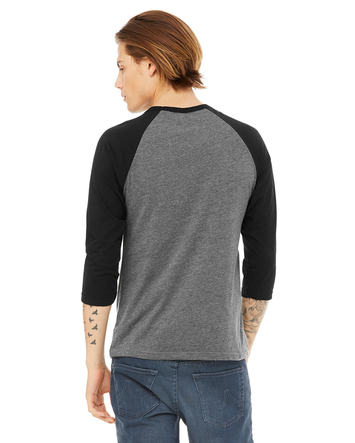 Bella + Canvas 3200 Unisex 3/4 Sleeve Baseball T-Shirt - Soft Cotton Jersey Tee for Men & Women - Perfect for Casual Wear, Sports & Team Uniforms
